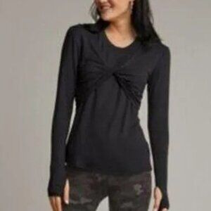 New CAbi ATC Layered Tee 3997 Twofer Black Sleeveless tank & Long sleeve Top XL